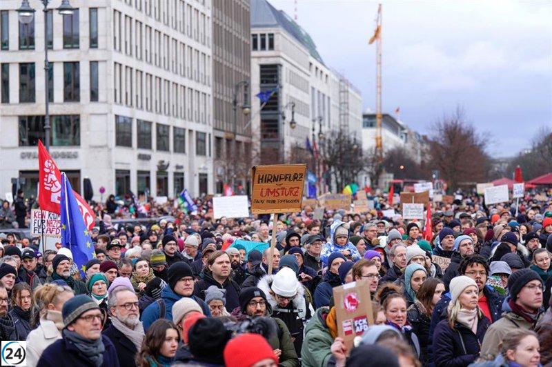 Protestas masivas se propagan por toda Alemania en rechazo a la extrema derecha