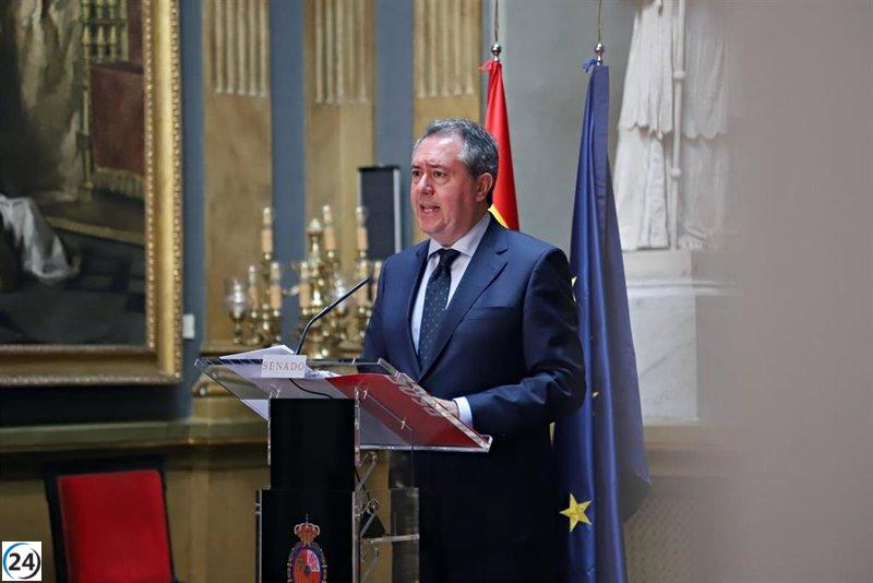 Espadas acusa a Aragonès de utilizar el Senado como plataforma electoral.