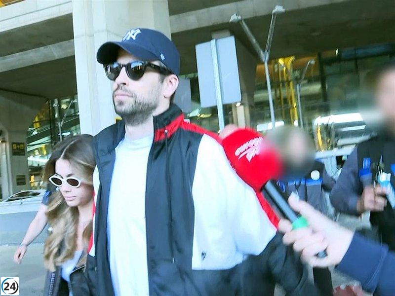 Gerard Piqué y Clara Chía llegan a Madrid en medio de polémica por incidente verbal.