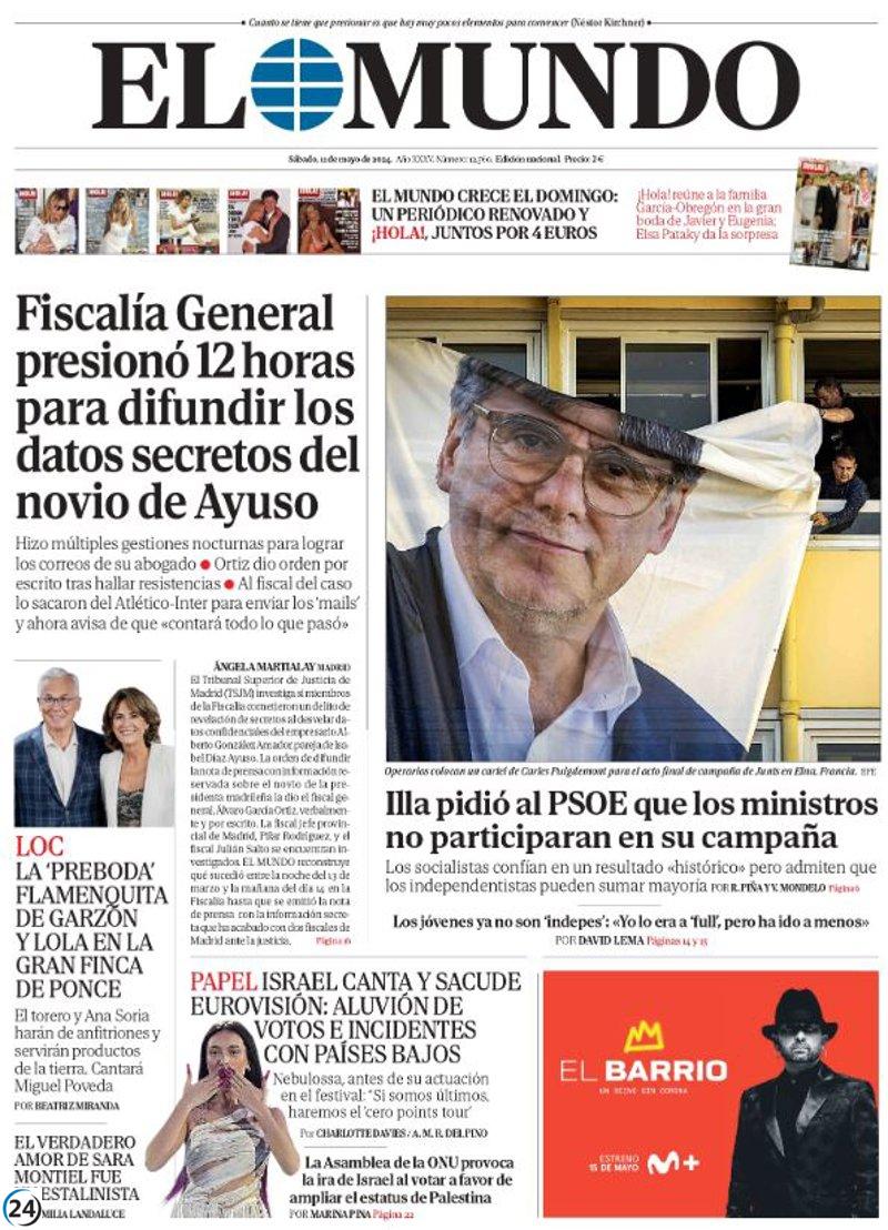 Impactantes titulares del sábado 11 de mayo de 2024: ¡Revolución en los medios con enfoque progresista!