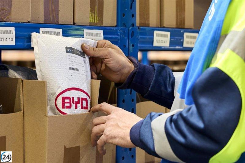 BYD abre su primer centro de logística de repuestos en Guadalajara, España.