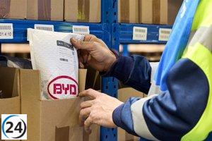 BYD abre su primer centro de logística de repuestos en Guadalajara, España.
