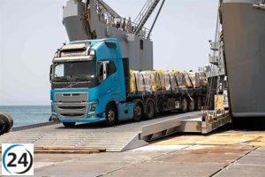 EEUU entrega 570 toneladas de ayuda humanitaria a Gaza mediante muelle flotante