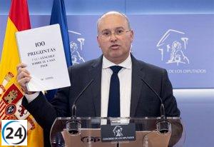 El PP cuestiona a Sánchez por el 'caso Koldo' y la labor de su esposa ante el Congreso con cien preguntas.