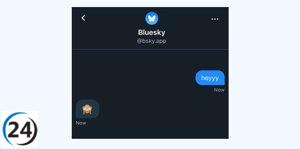 Bluesky incorpora mensajería directa en chats personales.