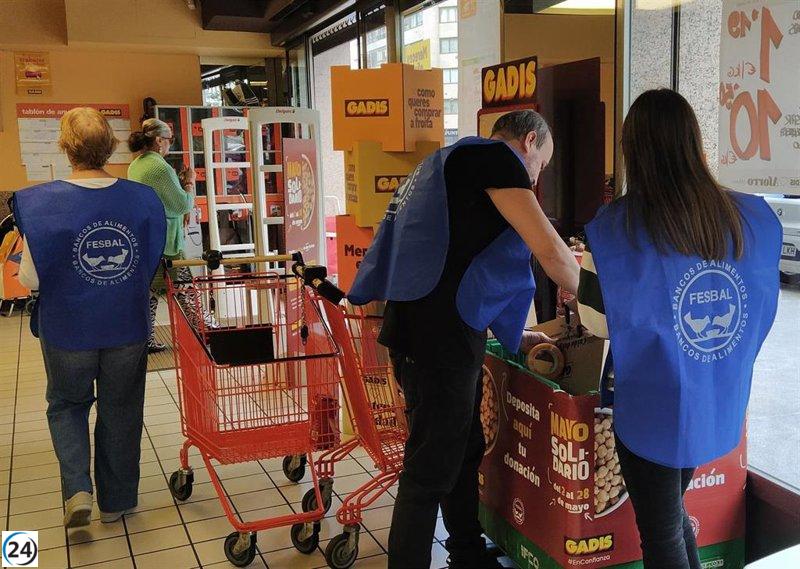 Los bancos de alimentos necesitan ayuda para alcanzar su meta de 4 millones de kilos en la Recogida Primavera.