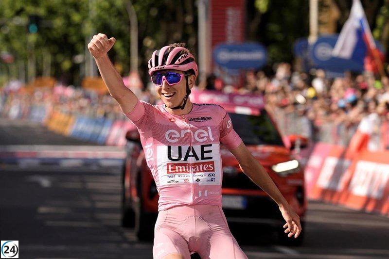 Pogacar triunfa en el Giro mientras Merlier se impone en Roma
