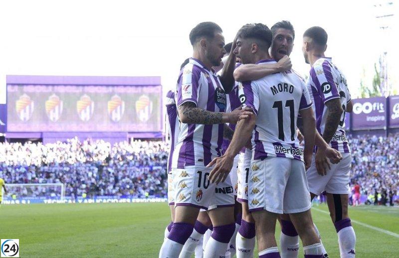 El Real Valladolid asegura su ascenso a Primera con dos goles milagrosos.