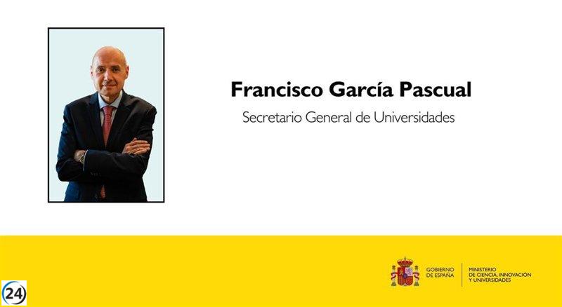 Francisco García Pascual releva a José Manuel Pingarrón al frente de la secretaría general de Universidades.