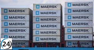 La naviera Maersk revisa al alza sus proyecciones debido al aumento de tarifas provocado por la crisis en el mar Rojo.