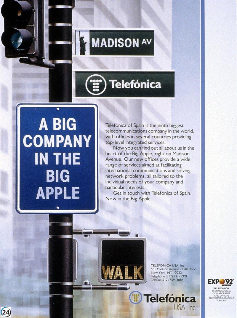 Telefónica cerrará Wall Street el 12 de junio.