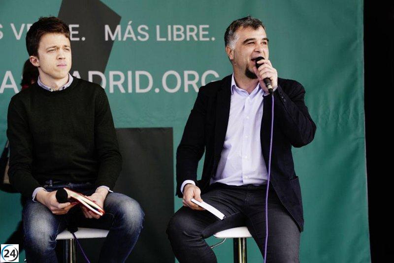 El Secretario de Organización de Más Madrid critica la estrategia de Sumar como fracasada y necesitando cambios radicales.