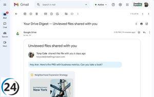 Google Drive ahora ofrece resúmenes automáticos de cambios en documentos compartidos tras una semana de inactividad.