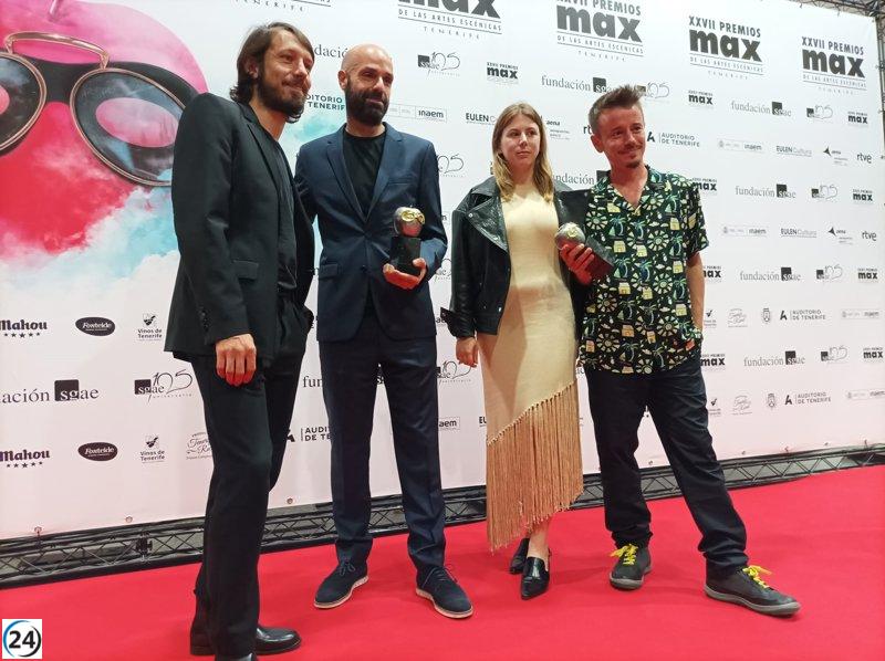'Falsestuff' triunfa en los premios Max enfatizando la necesidad de erradicar el acoso en el teatro y fomentar la asistencia del público.