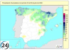 Las lluvias desde octubre siguen por encima del promedio en un 5%