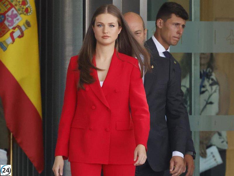 La Princesa Leonor deslumbra con un look patriótico en su primer viaje internacional.
