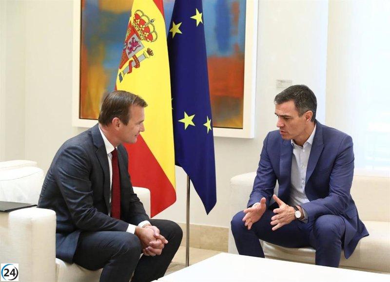 Sánchez se reúne con Meinrad Spenger para discutir una inversión de 4.000 millones de Masorange.