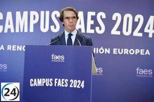 Aznar critica a Sánchez por su populismo: 