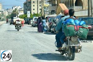 Gran número de personas desplazadas en Líbano, la mayoría por ataques aéreos de Israel.
