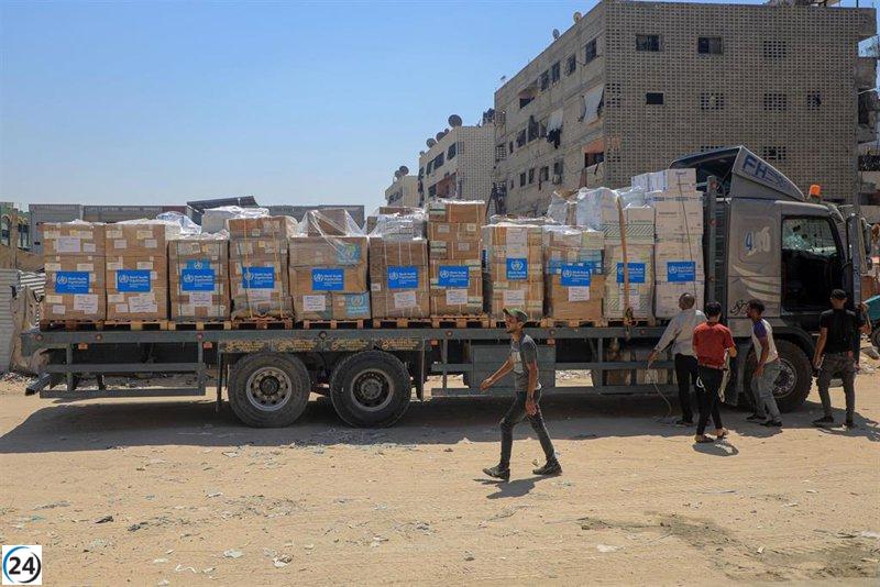 Ayuda humanitaria llega al norte de Gaza tras meses de espera.