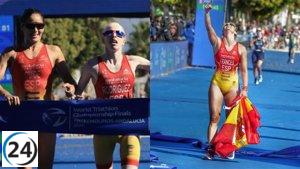 Dos deportistas españolas se coronan campeonas mundiales de paratriatlón en Torremolinos.