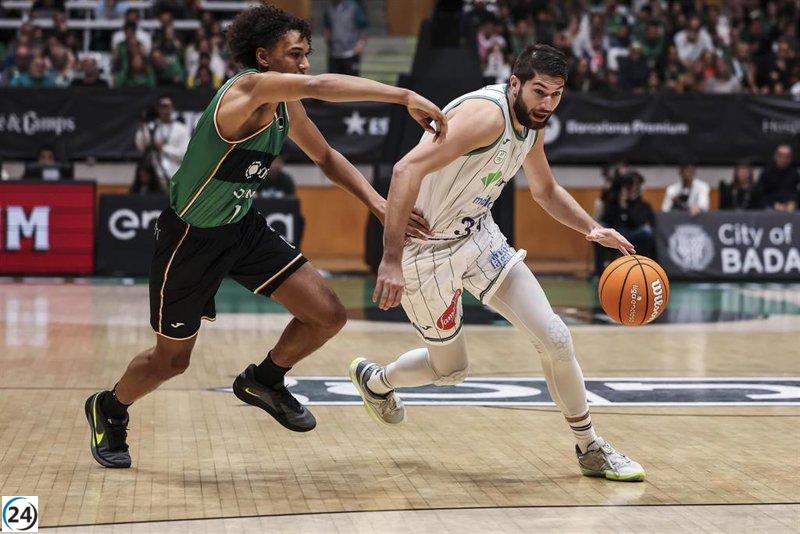 Unicaja se lleva la victoria en Badalona de la mano de su líder.