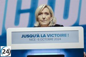 Agrupación Nacional denuncia a la Fiscalía por improperio a la separación de poderes en el caso de Le Pen.