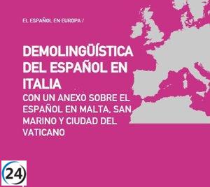 El español supera al francés como lengua extranjera en Italia, revela informe del Cervantes.