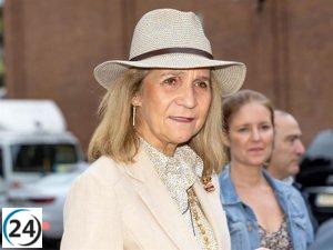 La infanta Elena muestra desdén y sonríe ante la demanda contra el rey emérito.