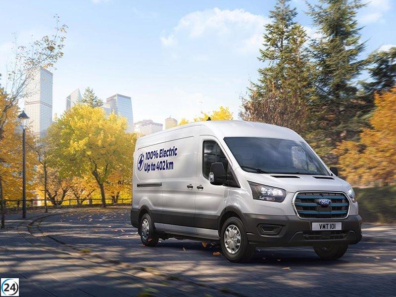 Ford Pro presenta en España una oferta de 48.500 euros para su furgoneta eléctrica E-Transit.