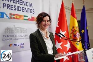 Ayuso reafirma que España no es un estado federal y aboga por un debate abierto sobre los asuntos compartidos.