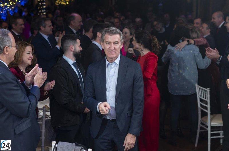 Feijóo a su equipo del PP en la Copa de Navidad: