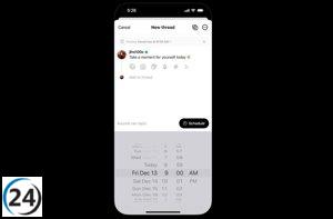 Threads se alista para lanzar su función de programación de publicaciones.