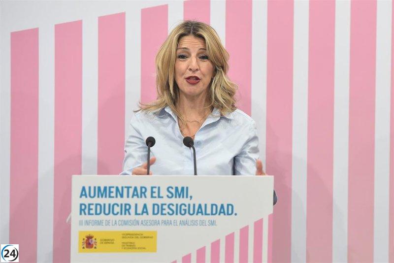 Díaz respalda aumento de 50 euros en el SMI para 2025, alcanzando 1.184 euros: