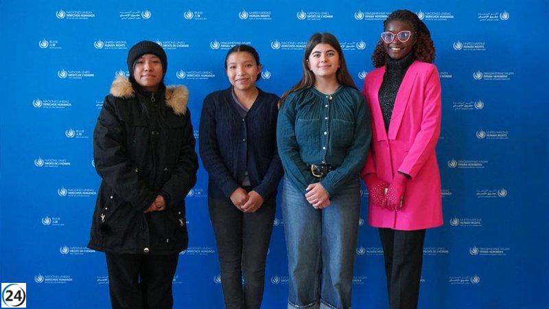 Jóvenes presentan más de 83,000 firmas a la ONU exigiendo la protección de los derechos de las niñas.