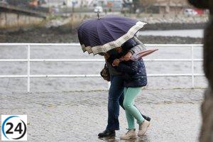 ‘Herminia’ acumula 187 l/m² en Pontevedra y registra vientos de 172 km/h en Picos de Europa.