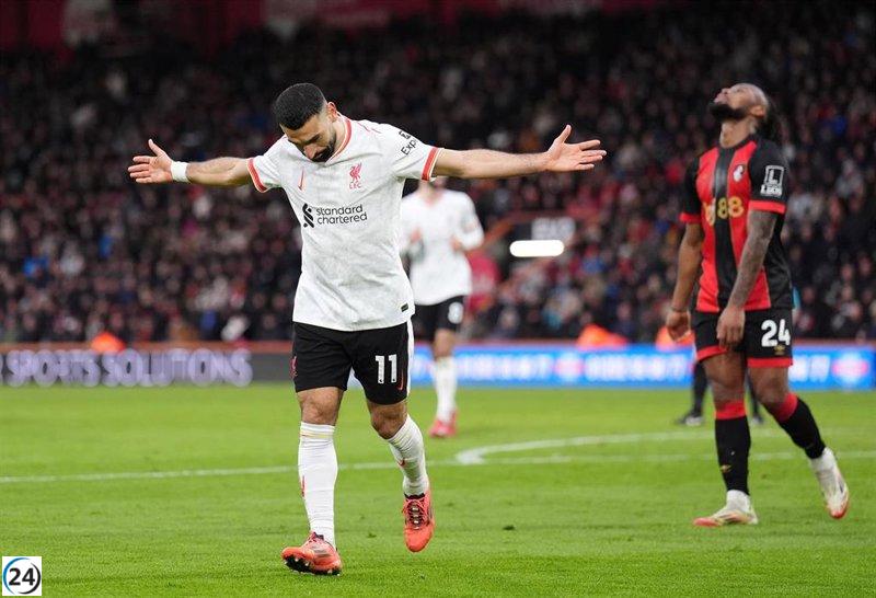 Salah impulsa al Liverpool hacia la cima tras vencer al Bournemouth de Iraola.