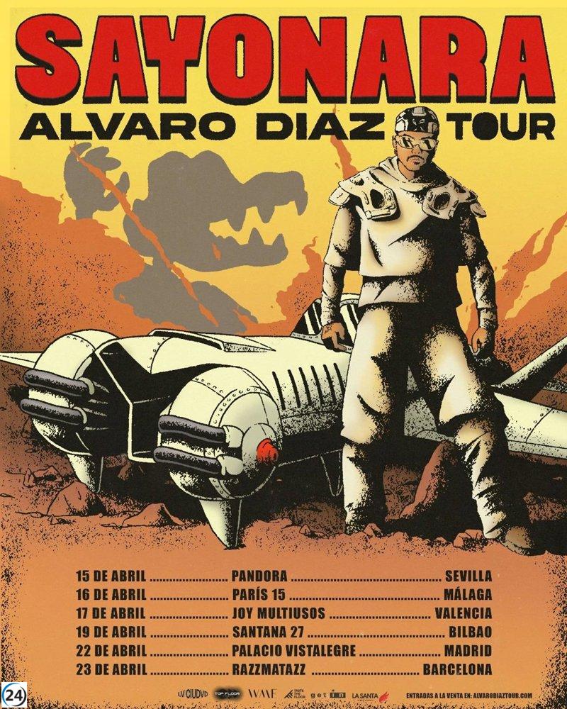 Álvaro Díaz lanza su nuevo álbum durante el 'Sayonara Tour 2025', recorriendo seis ciudades españolas en abril.