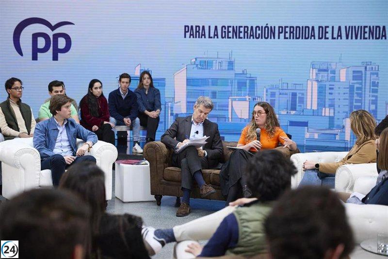 Feijóo propone un fondo de ahorro para facilitar la compra de vivienda a jóvenes.