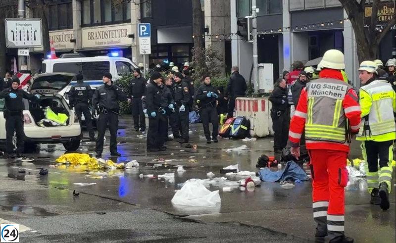 Veinte heridos en un atropello masivo en Múnich, Alemania.