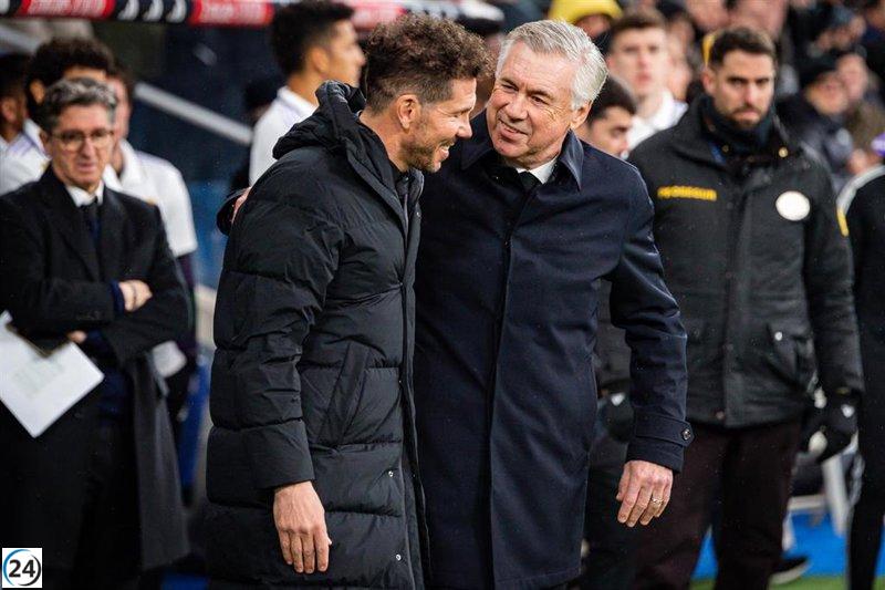 Ancelotti y Simeone preparan tácticas para el esperado derbi en Champions.