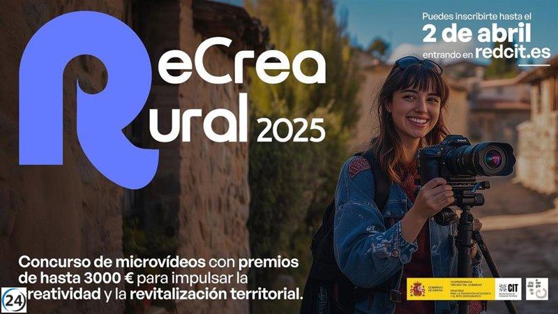 MITECO lanza los premios RE-CREA RURAL 2025 para celebrar la vitalidad del ámbito rural en España.