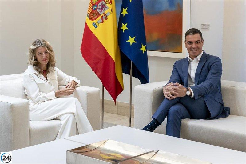 Sánchez y Díaz se reunirán el martes para discutir el gasto militar, informa Sumar.