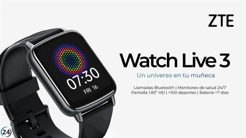 ZTE introduce en España el Watch Live 3, un smartwatch con 7 días de batería, monitoreo de salud y llamadas Bluetooth.