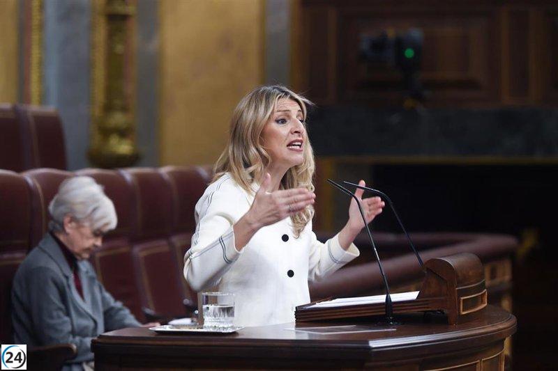 Yolanda Díaz predice que Feijóo nunca alcanzará la Moncloa, afirmando que está cautivo de las ideas de Vox.