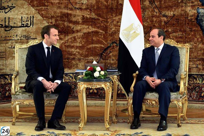 Al Sisi y Macron abogan por un alto el fuego y se oponen a la evacuación de Gaza.