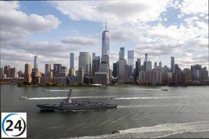 Helicóptero se precipita al río Hudson en Nueva York.