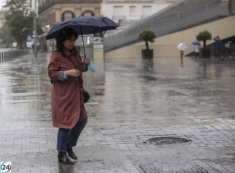 La tormenta Olivier alerta a 13 provincias por fuertes lluvias, con Andalucía en alerta naranja.