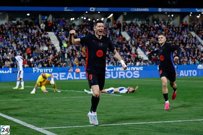 El Barça fortalece su liderato tras triunfo en Butarque.