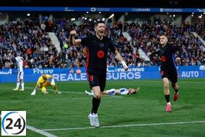 El Barça fortalece su liderato tras triunfo en Butarque.